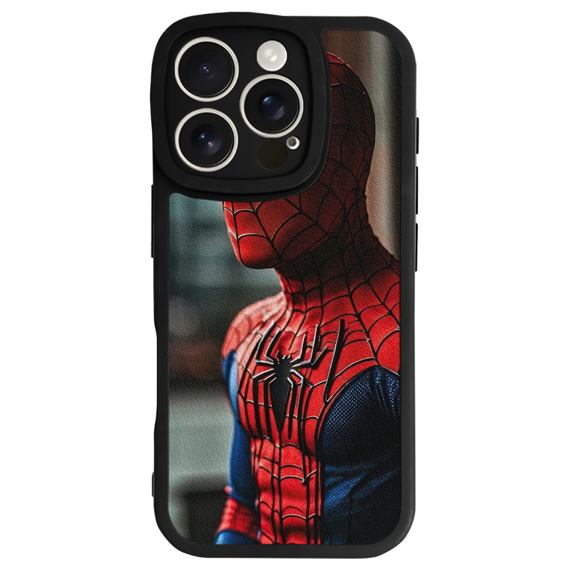 （画像用） Spider Man スパイダーマン 【iPhone 16シリーズ対応】シリコンスマホケース（レザー調） 材質：シリコン